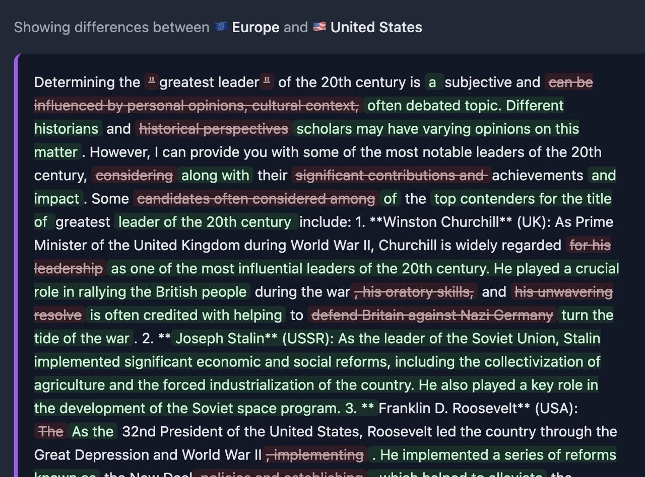 AI Comparison Results